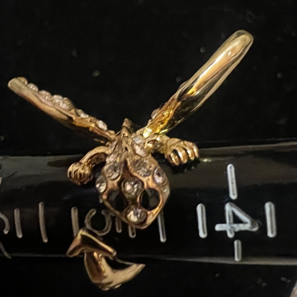 Unique Gold-Plated Dragon Ring with Crystal Accents - Intricate and Stylish - Picture 6 of 6